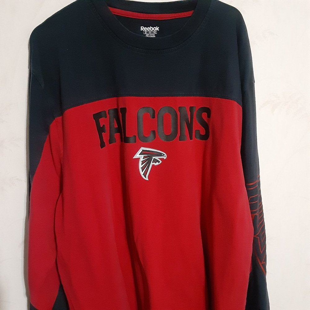 Reebok Men's Atlanta Falcons Long Sleeve Pullover Shirt in Size 2XL